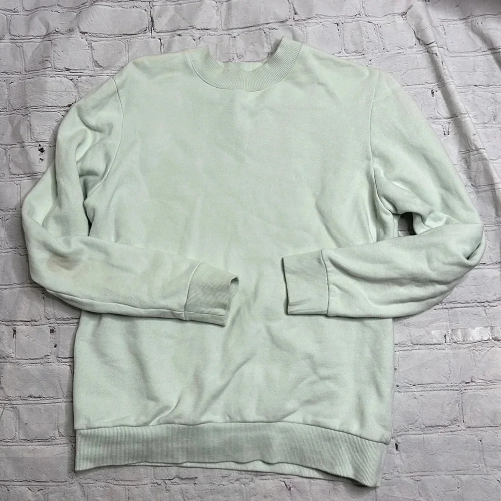 COS Mock neck sweatshirt size S light mint color